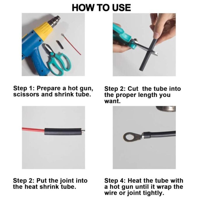 1.5 inch (Diameter) 3:1 Waterproof Heat Shrink Tubing Kit, Large Marine Dual Wall Adhesive Shrinkable Wire Wrap Tube, Insulation Sealing Wear-Resistant Cable Protector by YUKSY (4ft, Black) - Image 7