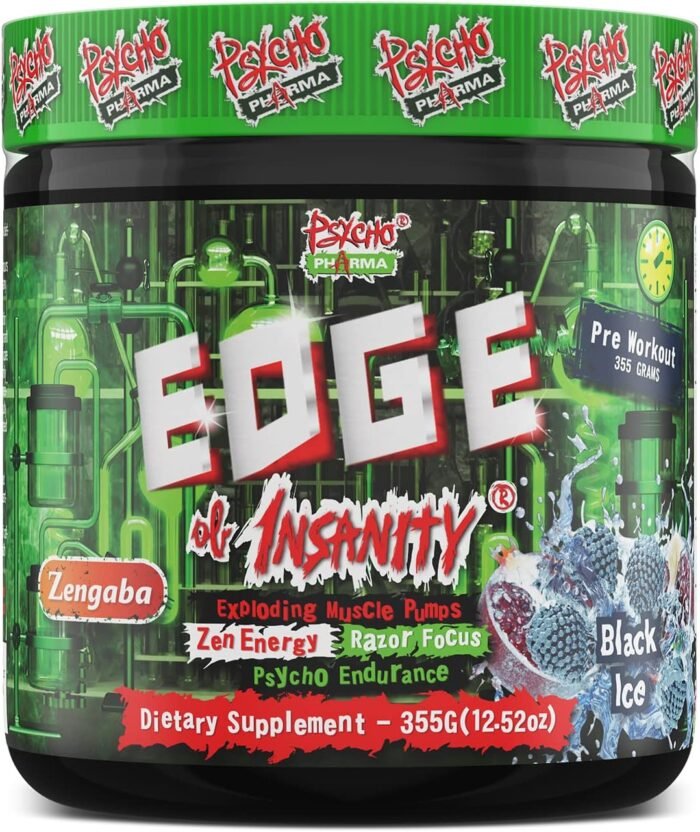 Psycho Pharma Strongest High Stim Preworkout Powder - Edge of Insanity - Most Intense Pre Workout Supplement for Pumps, Strength, Energy and Feel Good Focus. Rivals Famous PWOs of The Past - Image 2