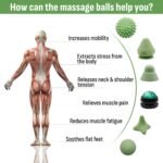 Physical Therapy Pain Relief Massage Ball Set for Trigger Point Release - Myofascial Release Tool & Deep Tissue Massage Set of 6 Pieces - Lacrosse, Spiky, Hand Roller & Mountable Self Massage Ball - Image 4