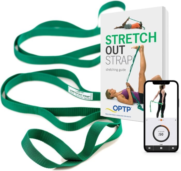 OPTP The Original Stretch Out Strap with Exercise Book, for Flexibility and Mobility Exercises. Stretch Out Straps for Physical Therapy, Yoga Stretching Strap and Knee Therapy Strap. Made in the USA - Image 2