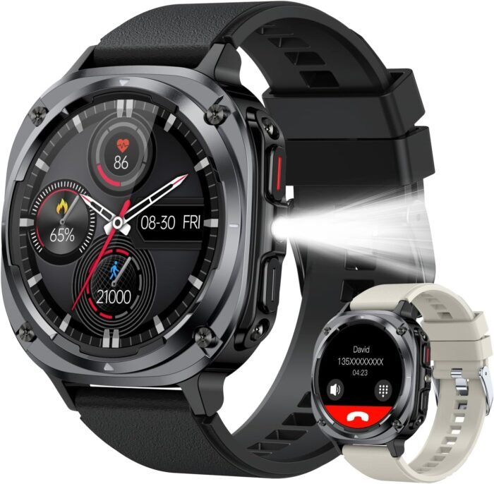 Smart Watch for Men Fitness Tracker: Bluetooth Make Answer Call Digital Mens Watches Waterproof Running Smartwatch for Android Phones iPhone Samsung Compatible Sleep Heart Rate Monitor Step Pedometer - Image 2