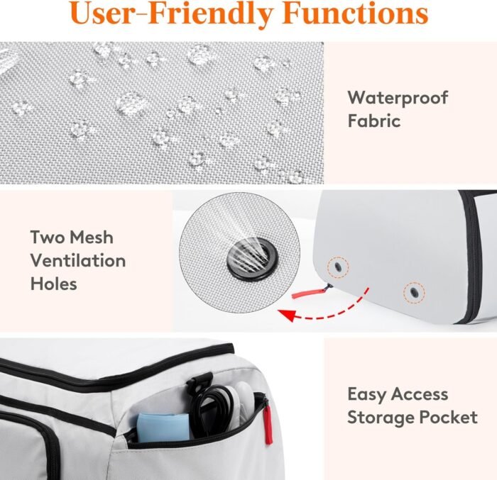 Lifewit Gym Bag for Men & Women with Shoe Compartment, 40L Carry On Duffle Bag for Travel, 3 In 1 Waterproof Weekender Workout Overnight Sports Backpack with Dry and Wet Seperation, Silver Gray - Image 8