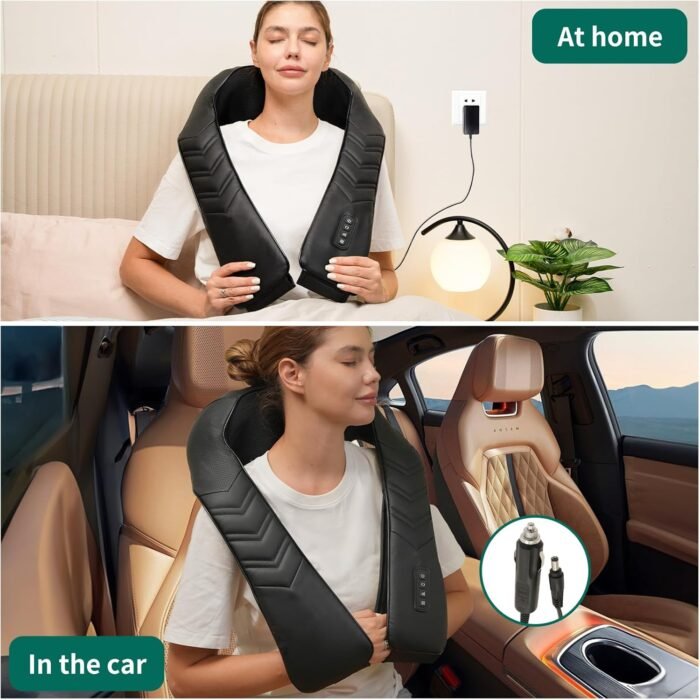 Electric Shiatsu Neck and Back Massager with Heat, 3D Shoulder Massager, Deep Tissue Kneading Massage Pillow for Leg, Body Muscle Pain Relief, Gifts for Men,Women,Mom & Dad (NOT Cordless) - Image 5