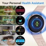 Fitpolo Smart Watch for Women,1.3" AMOLED Touchscreen Fitness Tracker, Make/Answer Calls, Heart Rate SpO2 Monitor, IP68 Waterproof, Sleep & Activity Tracking Smartwatch for Android Phones iPhone - Image 5