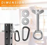 J Bryant Heavy Duty Rack Anchor – Stainless Steel Resistance Band Pegs with Large Carabiner for 5/8" & 1" Power Rack – Multi-Purpose Attachment for Strength Training & Gym Equipment Storage - Image 8