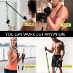 Resistance Bands Set, Exercise Bands, Work Out Bands with Handles, Up to 150lbs, Color Coded Exercise Bands, Exercise Guide, Storage Bag - Image 6