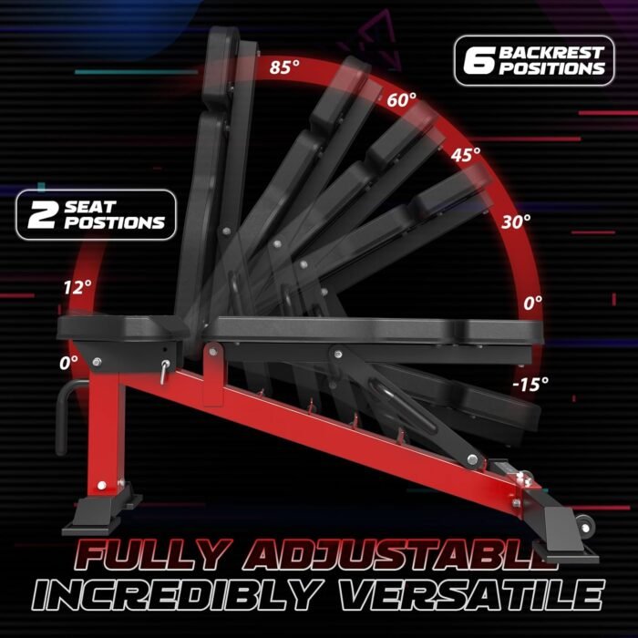 Mikolo Smith Machine, 2200lbs Squat Rack with LAT-Pull Down System & Cable Crossover Machine, Training Equipment with Leg Hold-Down Attachment, Garage & Home Gym Package - Image 6