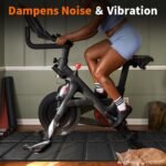 Exercise Bike Treadmill Mat 63x30,Compatible with Peloton, 1/4" Thick Indoor Bike Trainer Mat for Hardwood Floors, for Spin Stationary Bike, Equipment Stability Mat for Workout, Noise Shock Absorption - Image 6