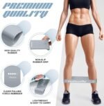 12 Pcs Latex Resistance Loop Exercise Bands for Booty Workout Stretch Exercise Bands Non Slip for Legs Squat Resistance Loop Women Men Starter Butt Hip Thigh Fitness - Image 3