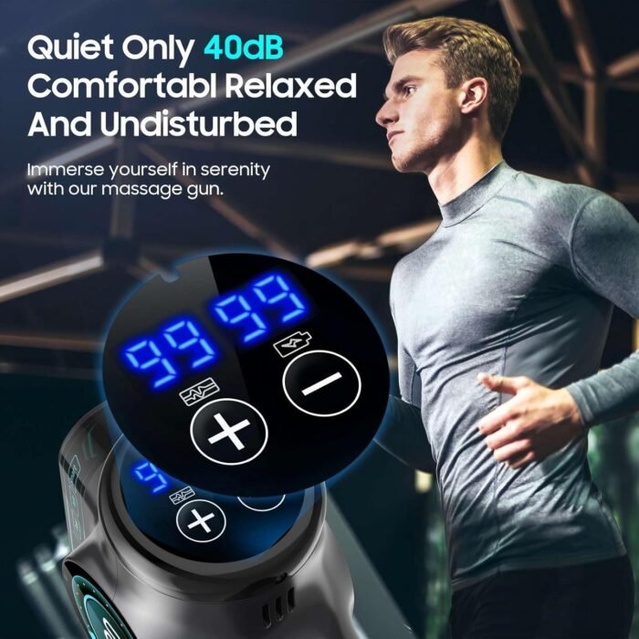 Massage Gun, High-Performance Percussion Massager for Muscle Relief, Professional Deep Tissue Massage Gun&Handheld Muscle Massage Gun with Heat for Full-Body Relaxation with Storage Bag, - Image 8