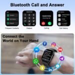 Smart Watch(Answer/Make Call), 1.96" HD Smartwatch for Men Women, 2025 New Fitness Watch with 100+ Sport Modes, Heart Rate/Sleep/SpO2/Calories Monitor, IP68 Waterproof Activity Tracker for Android iOS - Image 4