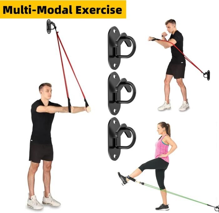 Resistance Band Wall Anchors System, Wall Mount Workout Anchors for Exercise Bands - Image 8