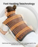 RENPHO Electric Heating Pad for Back Pain Relief, Birthday Gifts for Women Men Mom Dad, FSA HSA Eligible, Large Heat Pad for Neck and Shoulders, Fast Heating, 24"x33", ETL Certified, Gray - Image 6
