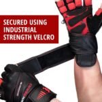 Weightlifting Gloves for Gym Fitness Crossfit Bodybuilding - Workout Gloves for Men & Women - Dominator Leather Crossfit Cross Training Gloves Wrist Strap Wrap - Best Weight Lifting Gloves with Wrist Support for Heavy Lifting - 1 Year Replacement Warranty - Image 3
