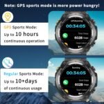 Military Smart Watch with GPS, Pressure/Altitude/Compass, Rugged Smartwatch for Men with 650mAh Extra-Large Battery, Answer/Make Call, 100+ Sports Mode, Metal Body Fitness Tracker for Android iOS - Image 4