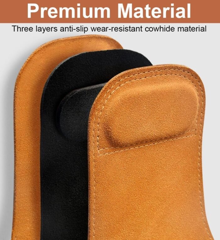 Leather Weight Lifting Gloves Wrist Straps for Weightlifting, Lifting Straps Cobra Grips Deadlift Straps Weight Lifting Straps, Gym Straps Gym Gloves for Men Weight Grips for Women - Image 5