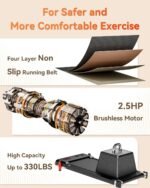 Walking Pad Treadmill, Anylife Under Desk Walking Pads Incline 330lb Capacity, 2.5HP Portable Treadmills for Home, Compact Treadmill Small Running Pad with LED Display, Remote Control - Image 10
