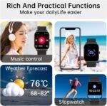 Smart Watch for Men Women Fitness: Make Answer Call Digital Mens watches Waterproof Running Pedometer Smartwatch for Android Phone iPhone Samsung Compatible Sleep SpO2 Heart Rate Monitor Step Tracker - Image 6