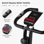 Exercise Bike 3 IN 1 Stationary Bike Folding Exercise Bike with 8-Level Adjustable Resistance Comfortable Seat Cushion LCD Monitor 265 lbs Weight Capacity for Home Gym Workout - Image 5