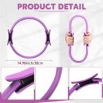 Syhood Pilates Ring 11. 81 Inch Pilates Circle Yoga Ring Magic Lightweight Flexible Workout Equipment for Fitness Physical Therapy Resistance Exercise Arms Legs - Image 3