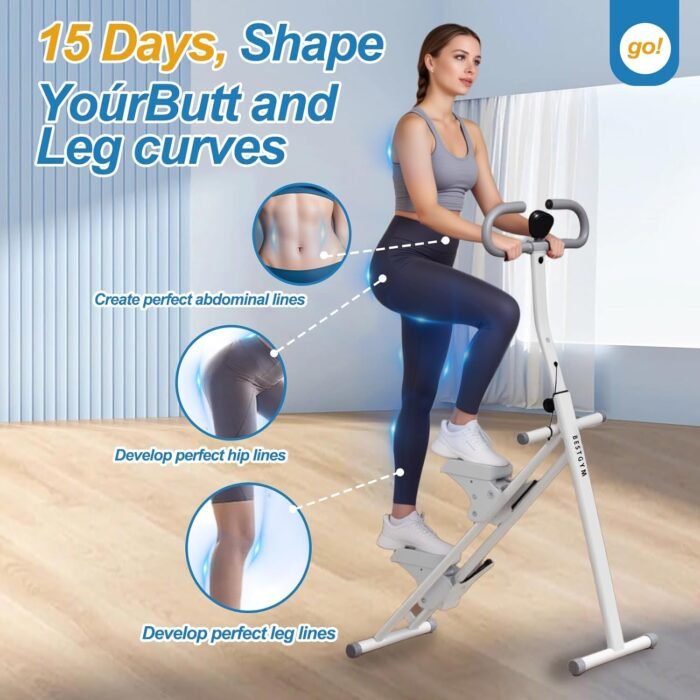 Stair Stepper for Home Vertical Climber, Foldable Full Body Exercise Aerobic Climbing Machines, Mountaineering Fitness Equipment with Adjustable Handles - Image 3