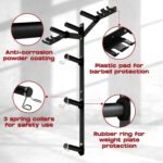 Yes4All 6 Pegs & 4 Barbell Storage Racks Load Up to 1190 LBS - Wall Mounted Weight Plate Tree & Barbell Holder - Image 4