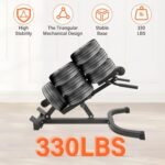 Roman Chair Back Extension Machine Foldable 5 Position Sit up Multi-Functional Hyperextension Back Strength Exercise Bench 330 lbs for Home Workout Gym Fitness Equipment - Image 6