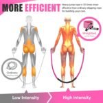 Jump Rope, Weighted Jump Rope for Women, Adult Skipping Rope for Fitness, Home Gym Workout Equipment, Heavy jumprope for Improve Strength, Weight Loss, Shaping Body, Boxing Training - Image 8