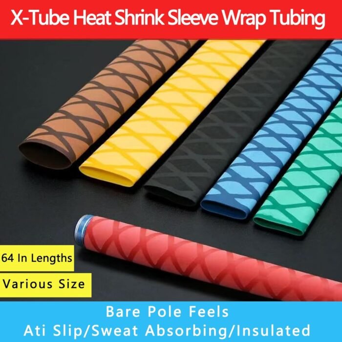 X-Tube Heat Shrink Sleeve Wrap Tubing for Fishing Bulding Handle Cork Rod Grip with Non Slip Waterproof and Insulation, 64 Inch Lengths, Diameter 20mm, Black - Image 7