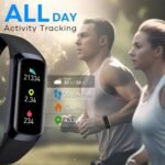 Fitness Tracker,2025 Smart Watch with Blood Pressure Heart Rate & Sleep Monitor IP67 Waterproof Step Calorie Counter Pedometer Fitness Activity Watch for Men Women Android iOS Phone (Black) - Image 3
