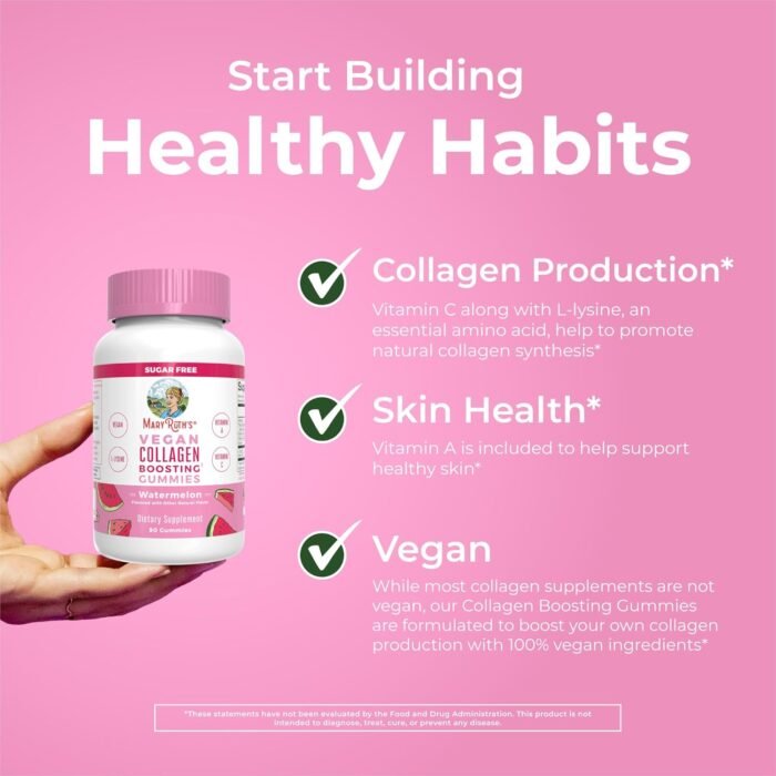 MaryRuth Organics Vegan Collagen for Women & Men, Collagen Boosting Gummies, Skin Care, Lysine, Vitamin C, Vitamin A, Amla, Supplement for Hair & Skin, Vegan, Non-GMO, Gluten Free, 90 Servings - Image 6