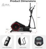 Sunny Health & Fitness Smart Elliptical Full-Body Cross Training Machine w/Extended Stride, Cardio Exercise Trainer for Home, Free SunnyFit App Bluetooth Connection, Optional 12" or 16" Stride Length - Image 7