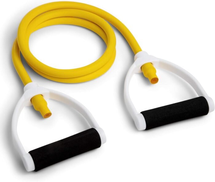 Champion Sports Resistance Tube Bands for Men and Women, 10 lbs - 100 lbs Resistance - Durable Stretch Fitness Band for Strength Training, Stretching, Rehabilitation - Premium Home Workout Equipment - Image 3