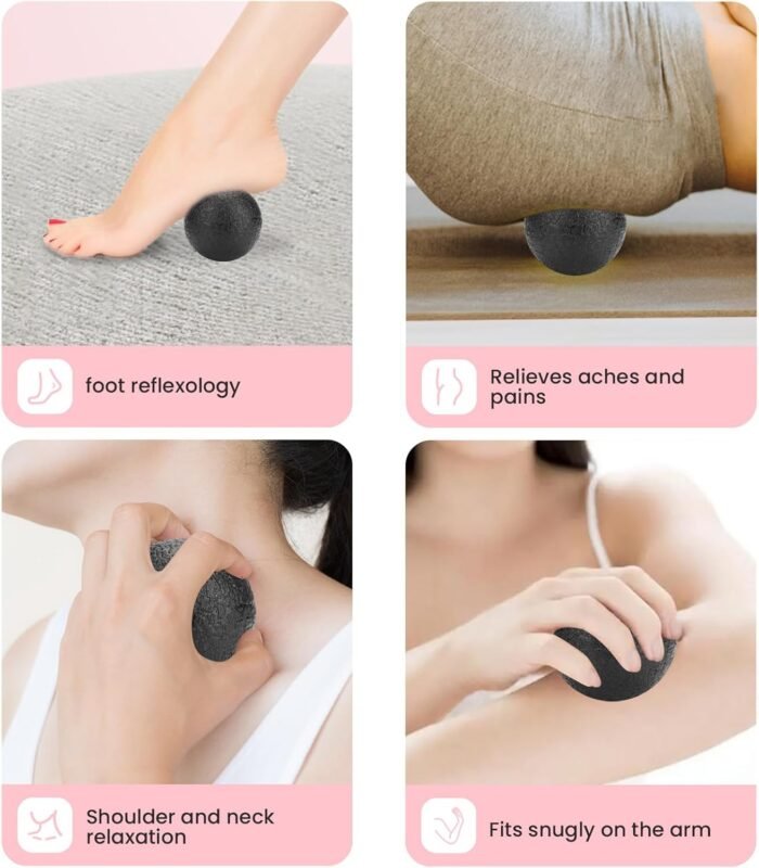 Foam Massage Tool Yoga Massage Ball Relax Muscles Ergonomic Foam Roller for Back Pain Relief, Yoga, Exercise (8CM Single Ball) - Image 9