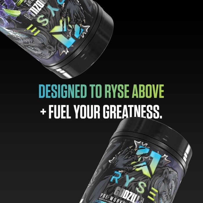 RYSE Godzilla X Noel Deyzel Pre Workout Powder - Monsterberry Lime - 400mg Caffeine, High Stim Pre-Workout for Men & Women with Citrulline & Beta Alanine - Energy, Pump & Focus - 20/40 Servings - Image 9