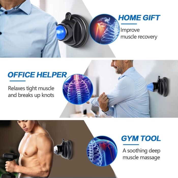 Mountable Massage Ball, 3 in 1 Muscle Recovery Massager, for Pain Relief, Myofascial Release, Knots, and Deep Tissue, Trigger Point Massage Therapy, Ideal Gifts for Loved Ones - Image 8