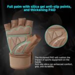 Mens Workout Gloves for Weight Lifting - Exercise Gloves for Men Women With Wrist Wrap Support, Palm Protection and Grips - Sport Daily Use - Image 5