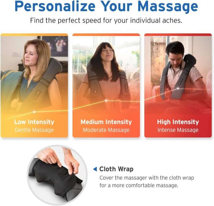 Etekcity FSA HSA Eligible Cordless Neck Massager with Heat for Pain Relief Deep Tissue, FSA Wearables, Rechargeable Shiatsu Back Shoulder Massage Tool, Best Gift for Mother, Father, Women, Men - Image 8