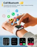 Fitpolo Smart Watch for Men Women with Bluetooth Call, Alexa Built-in 1.8" Blood Oxygen Heart Rate Sleep Fitness Watch, 100 Sports Modes Smartwatch, Activity Tracker for Android iOS Phone - Image 7