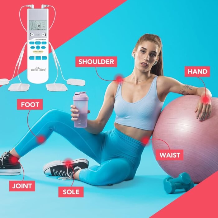 Easy@Home TENS Unit Muscle Stimulator - Electronic Pulse Massager, 510K Cleared, FSA Eligible OTC Home Use Handheld Pain Relief Therapy Device-Pain Management Machine Gift for Mom Dad - EHE009 - Image 4