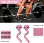 G4Free 9Pcs Barbell Pad Set for Squat, Hip Thrusts, Lunges, Leg day, Standard Olympic Bars with 2 Gym Ankle Safety Straps, 3 Hip Resistance Bands, 2 Lifting Strap, Barbell Pad, and Carry Bag - Image 4