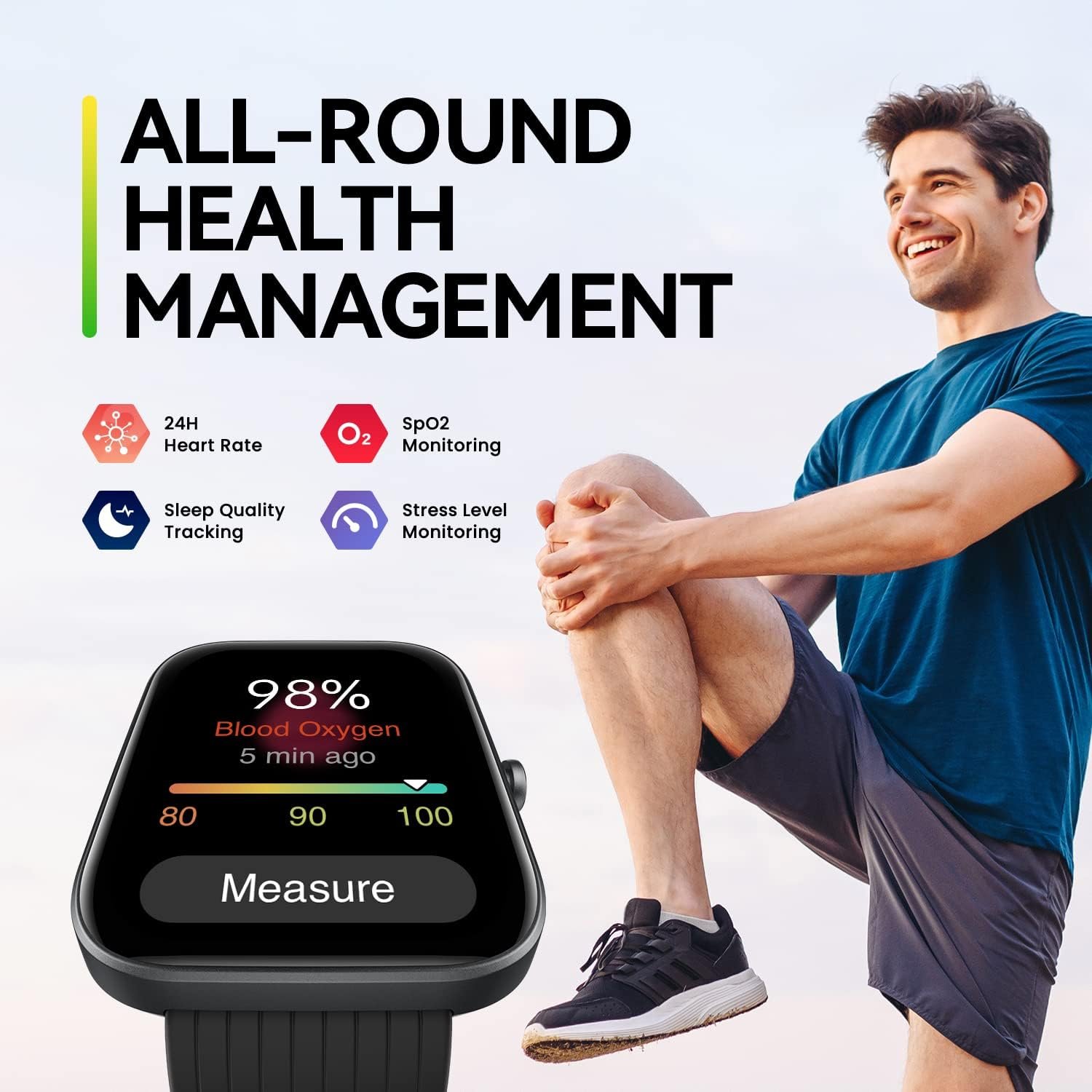 Amazfit Bip 3 Pro Smart Watch for Men, GPS, 14-Day Battery Life, Activity Fitness Tracker with 60+ Sports Modes, Water Resistant, Sleep & Heart Rate Monitor, for Android Phone & iPhone, Pink - Image 5