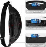 Fanny Pack For Women And Man Crossbody Bag Cross body Bag With Adjustable Strap For Travel Running Hiking Walking Workout Black - Image 6
