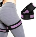 Blood Flow Restriction Band 2 PCS BFR Thigh Bands for Workout Elastic Occlusion Pink Booty Bundle Straps for Glutes & Hip Building Fabric Resistance Band for Exercising Butt Squat Thigh Fitness - Image 9