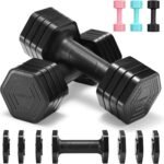 Adjustable Dumbbell Set, 4 in 1 Free Weights Dumbbells Set for Women, Weights for Women at Home, 2lb 3lb 4lb 5lb with TPU Soft Rubber Handle for Home Gym Exercise Training - Image 2