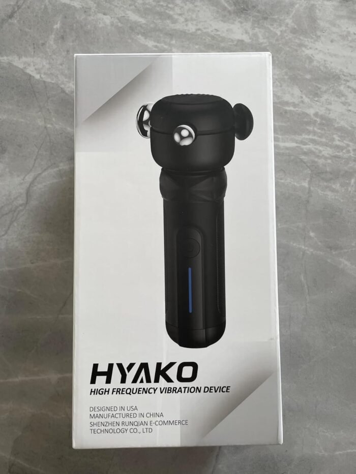 HYAKO SE Muscle Therapy Massage Gun - Deep Tissue Vibration Massager, Non-Invasive Design for Full-Body Care, Pain Relief for Back, Neck, Leg, Shoulder – Gifts for Men and Women (Black) - Image 10