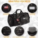 Expandable Gym Bag For Men,Tactical Large 3 in 1 Sports Duffle Bag With Shoes Compartment,Water Resistant Sports Gym Tote Bags Multi-functional Weekend Travel Backpack Overnight Bag - Image 5