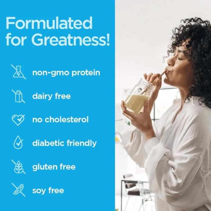 Vegansmart Naturade Plant Based Vegan Protein Powder - All-in-One Nutritional Shake Protein Blend - Gluten Free & Non-GMO - Vanilla (15 Servings) - Image 5