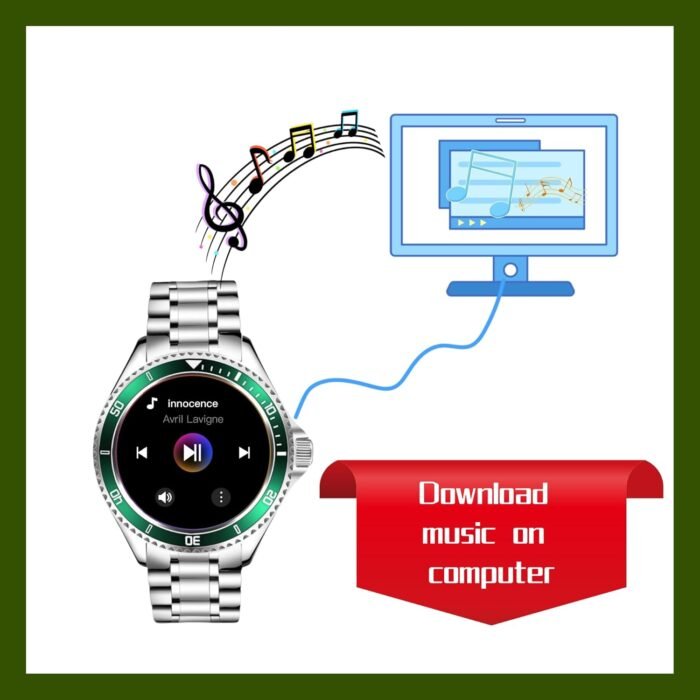 Smart Watch for Android Phones,Fitness Tracking smartwatch with Answer/Make Calls, Sports Compatible with Heart Rate Stress and Sleep for Dad Smart Watch (Green) - Image 10