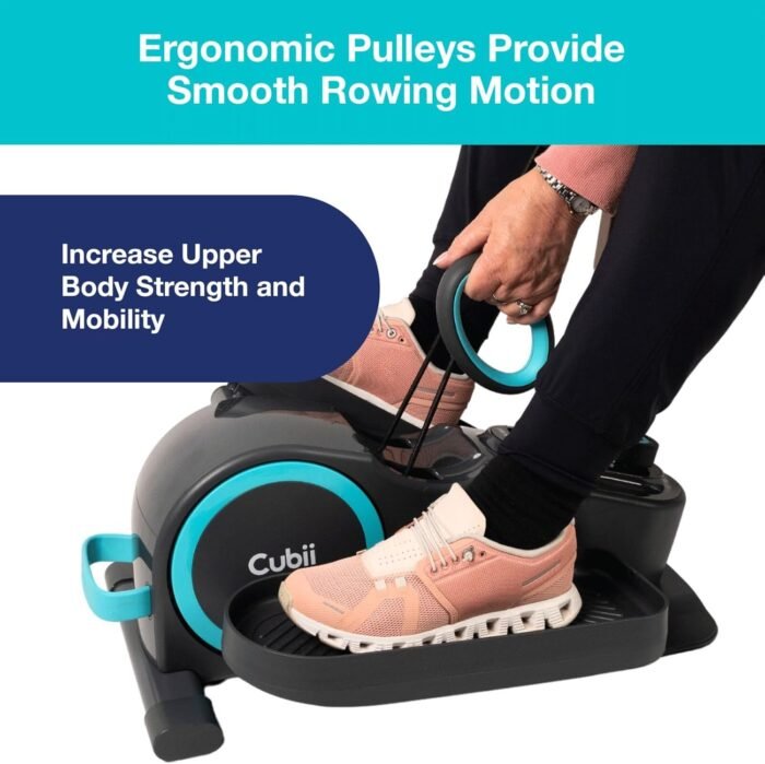 Cubii Total Body - Compact 2-in-1 Elliptical with 12 Resistance Levels, Low-Impact Cardio & Strength Training with an Ergonomic Pulley System for a Full-Body Workout - Adult to Senior - Image 3